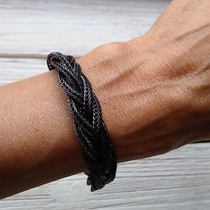Gunmetal/Braided LIQUID METAL BRACELET